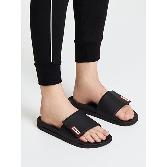 hunter slide sandals